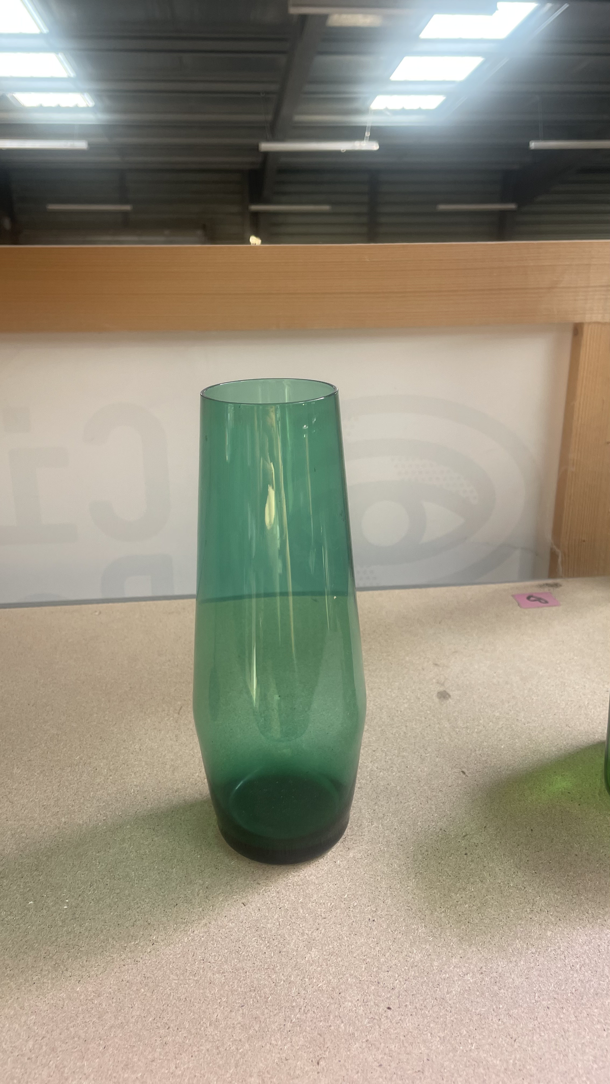Vase long vert - verre