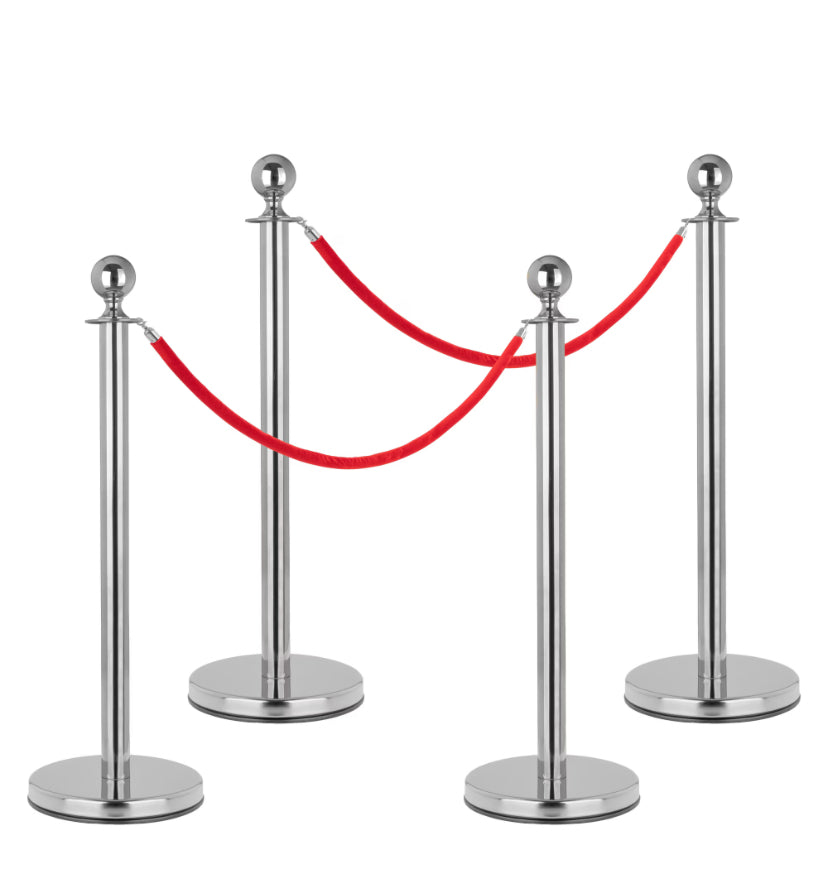 2 Poteaux de guidage avec cordon