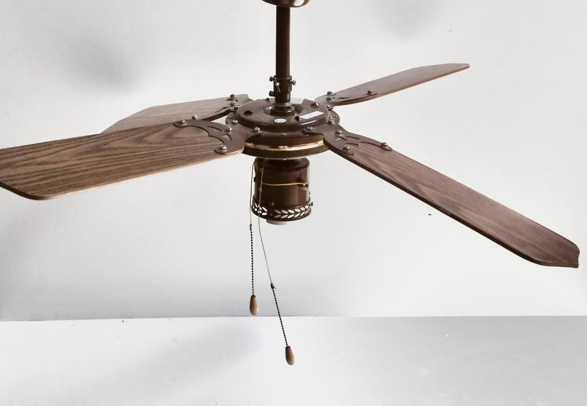 Lustre ventilateur plafond bois
