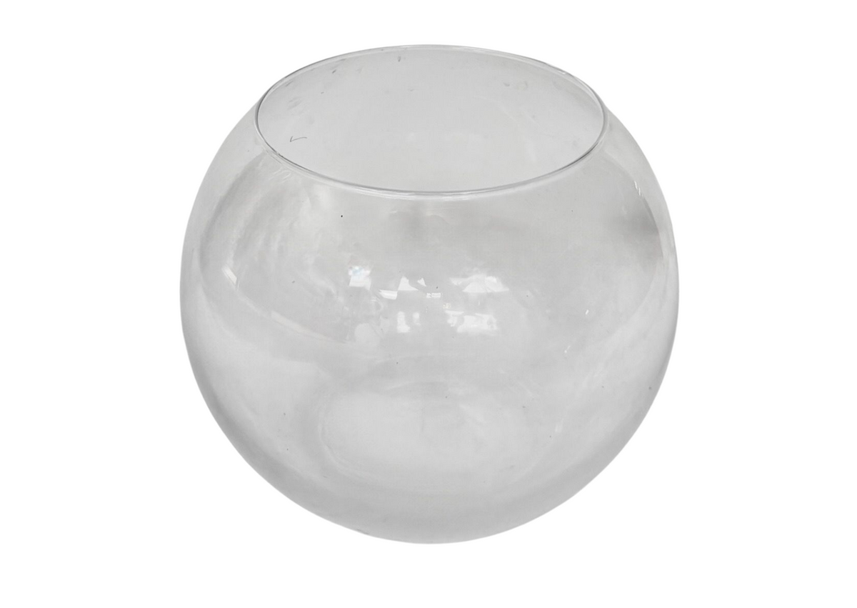 Bocal à poisson rond en verre