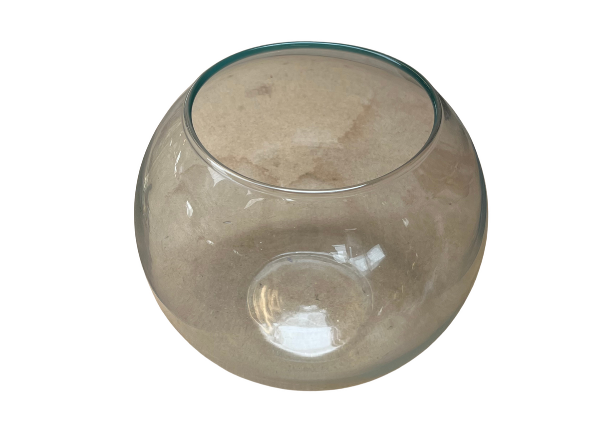 Bocal à poisson rond en verre