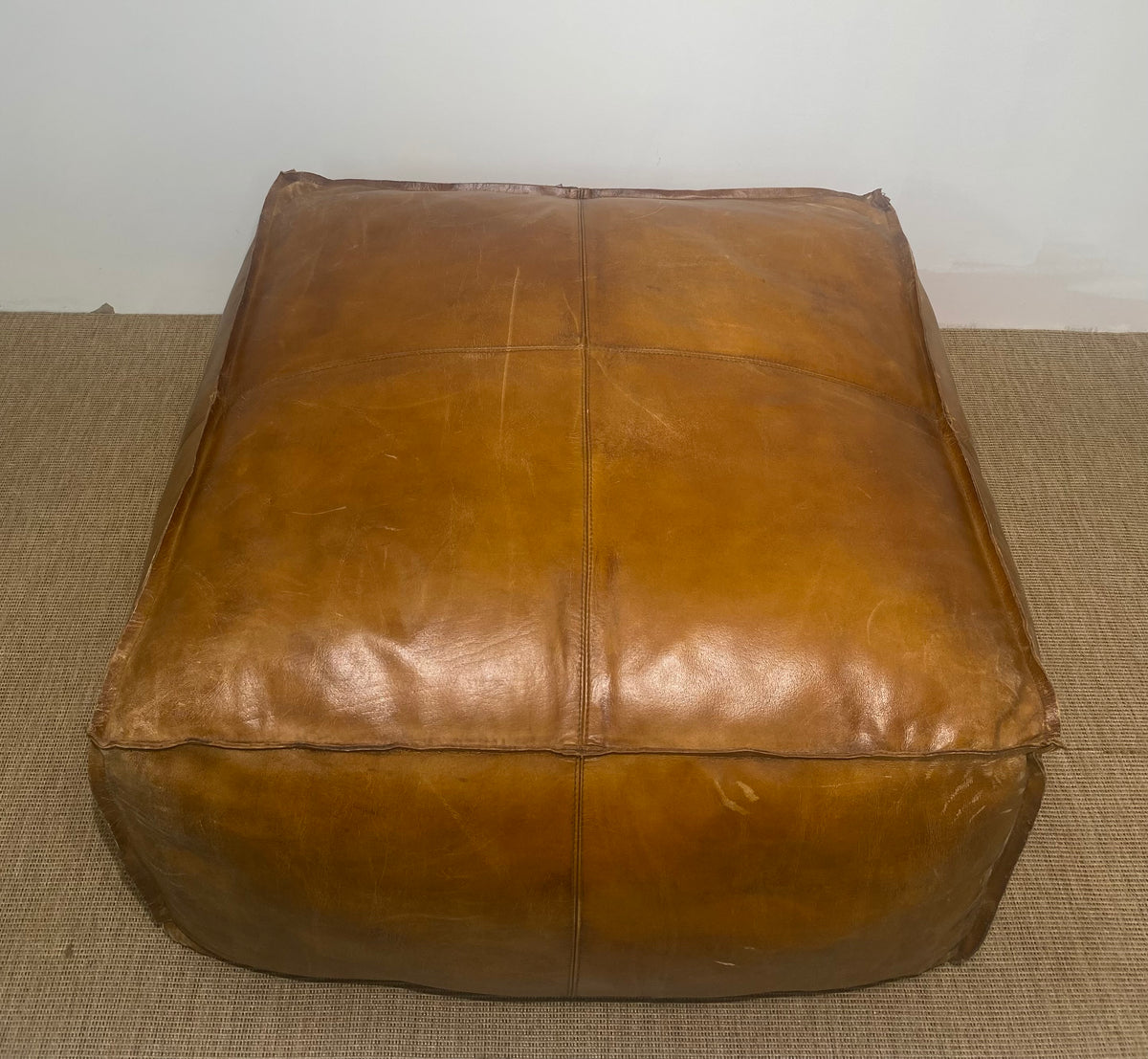 Gros Pouf - Marron - Cuir
