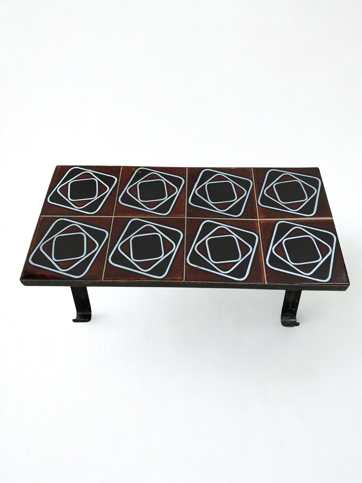 Table Basse - Bois & Carrelage