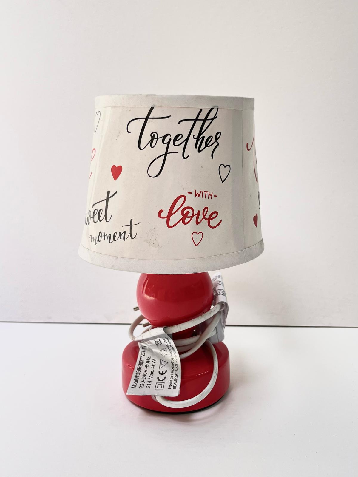 Lampe rouge Love Together