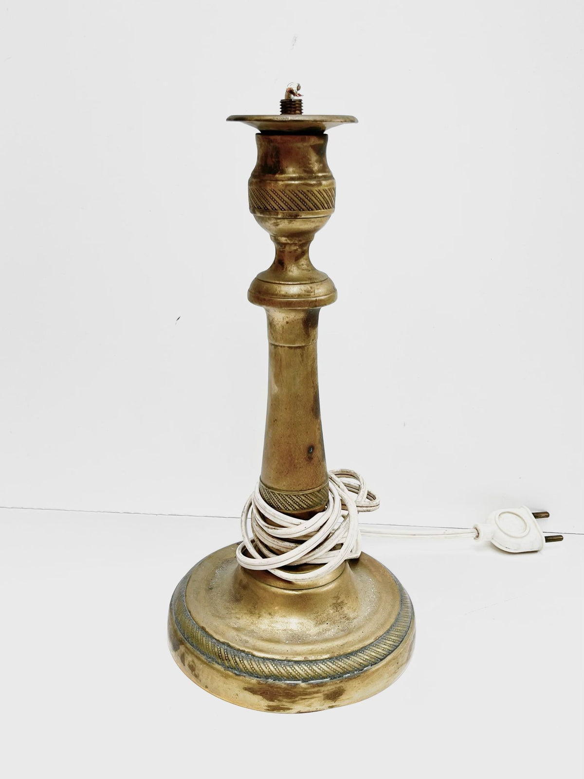Pied de lampe doré