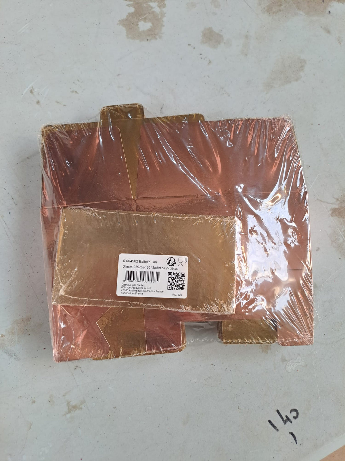 Ballotin en carton de couleur cuivre