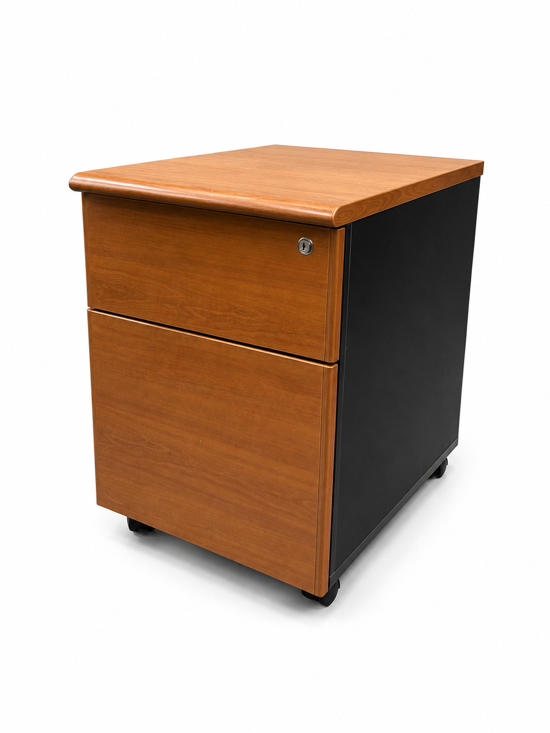 Caisson - bureau bois foncé - coté noir