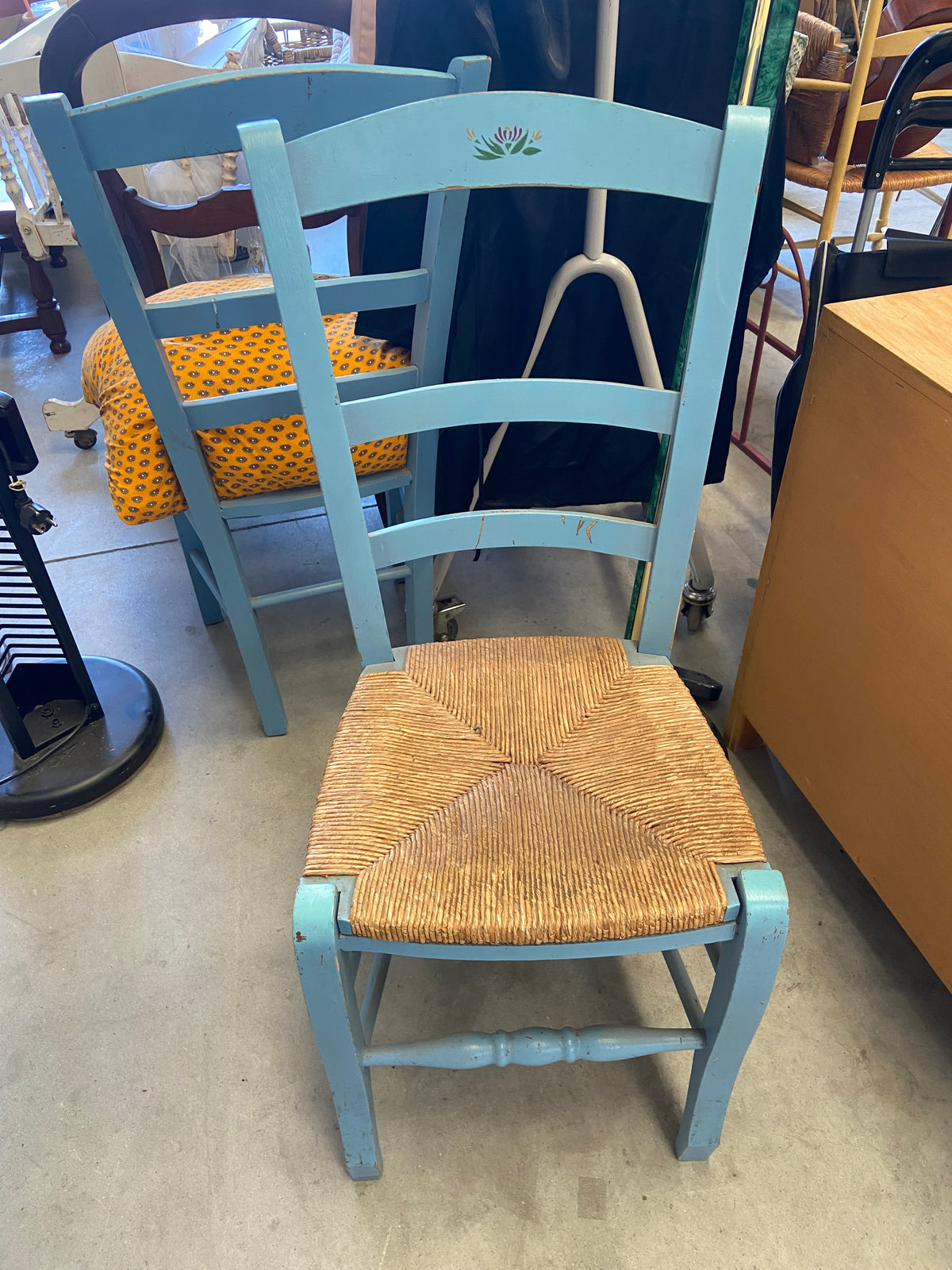 Lot de chaise cuisine bleu