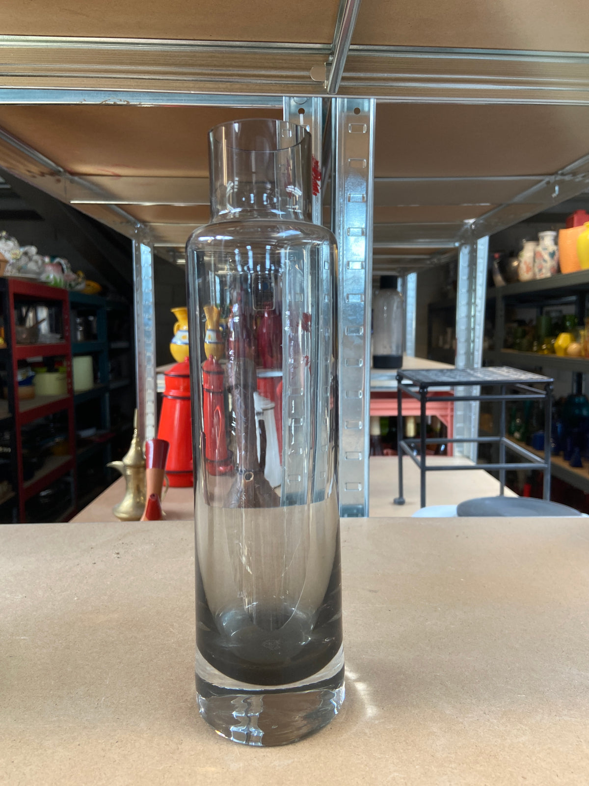 Vase verre fumé
