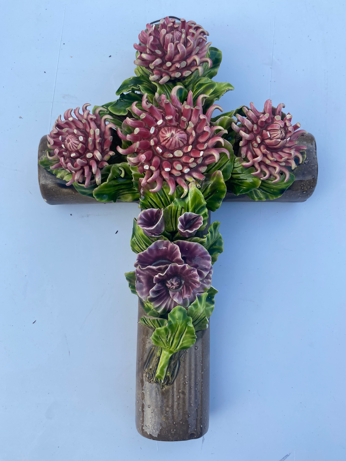 Croix Fleurs - Ceramique