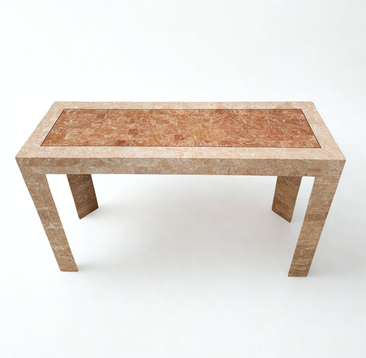 Table imitation marbre rose