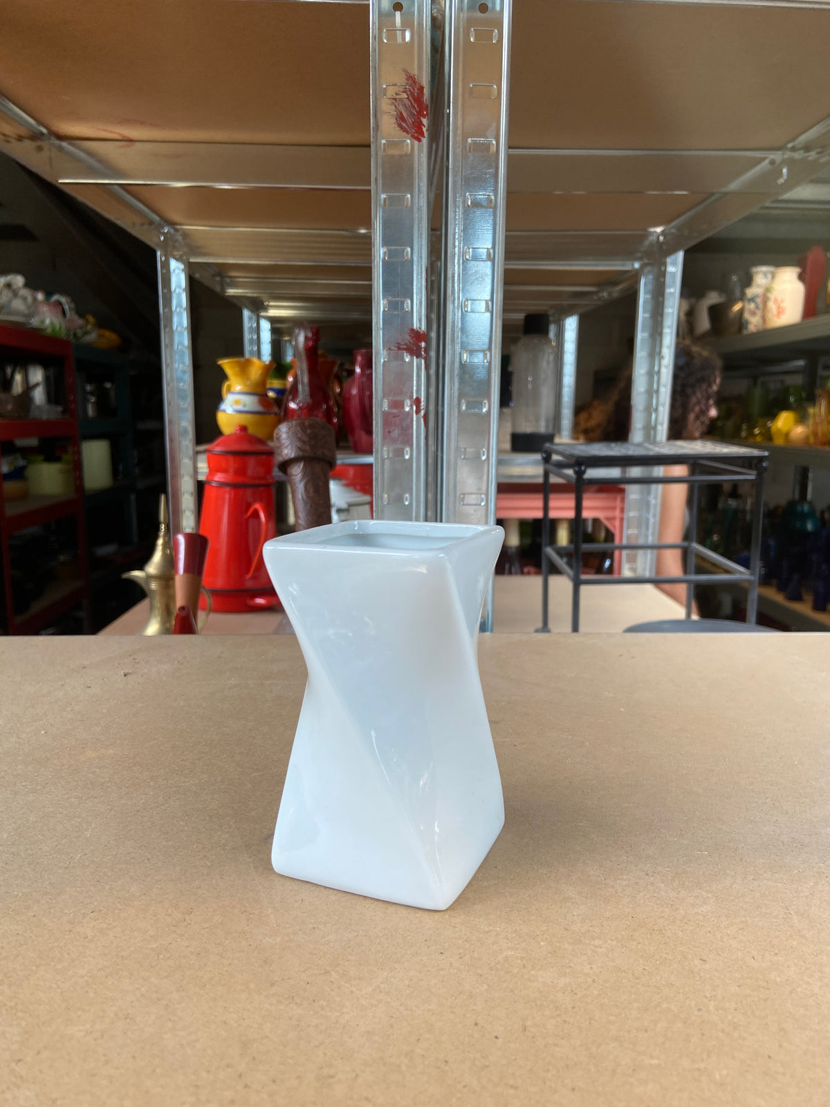 Vase torsade céramique blanc