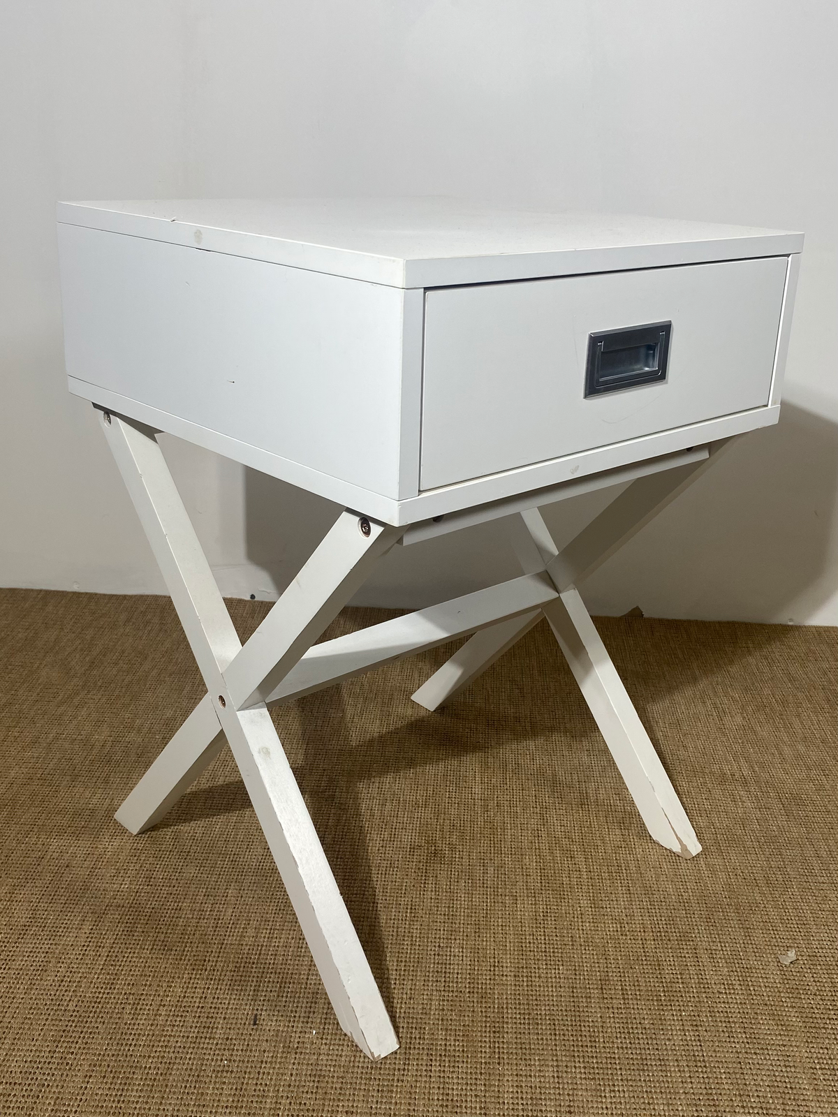 Table de chevet - Bois - Blanc