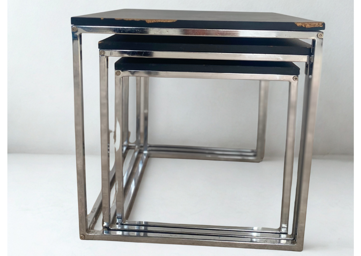 Table Basse - Gigogne - Noir - Alu