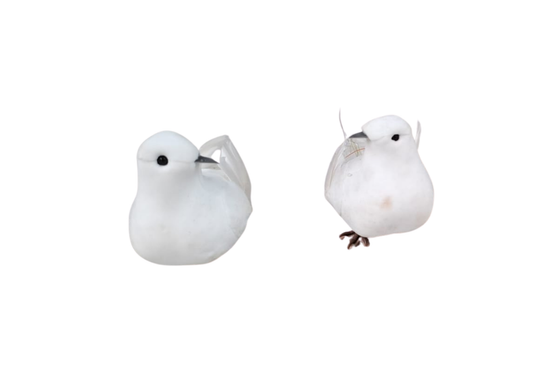 Figurines d'oiseaux blancs décoratifs