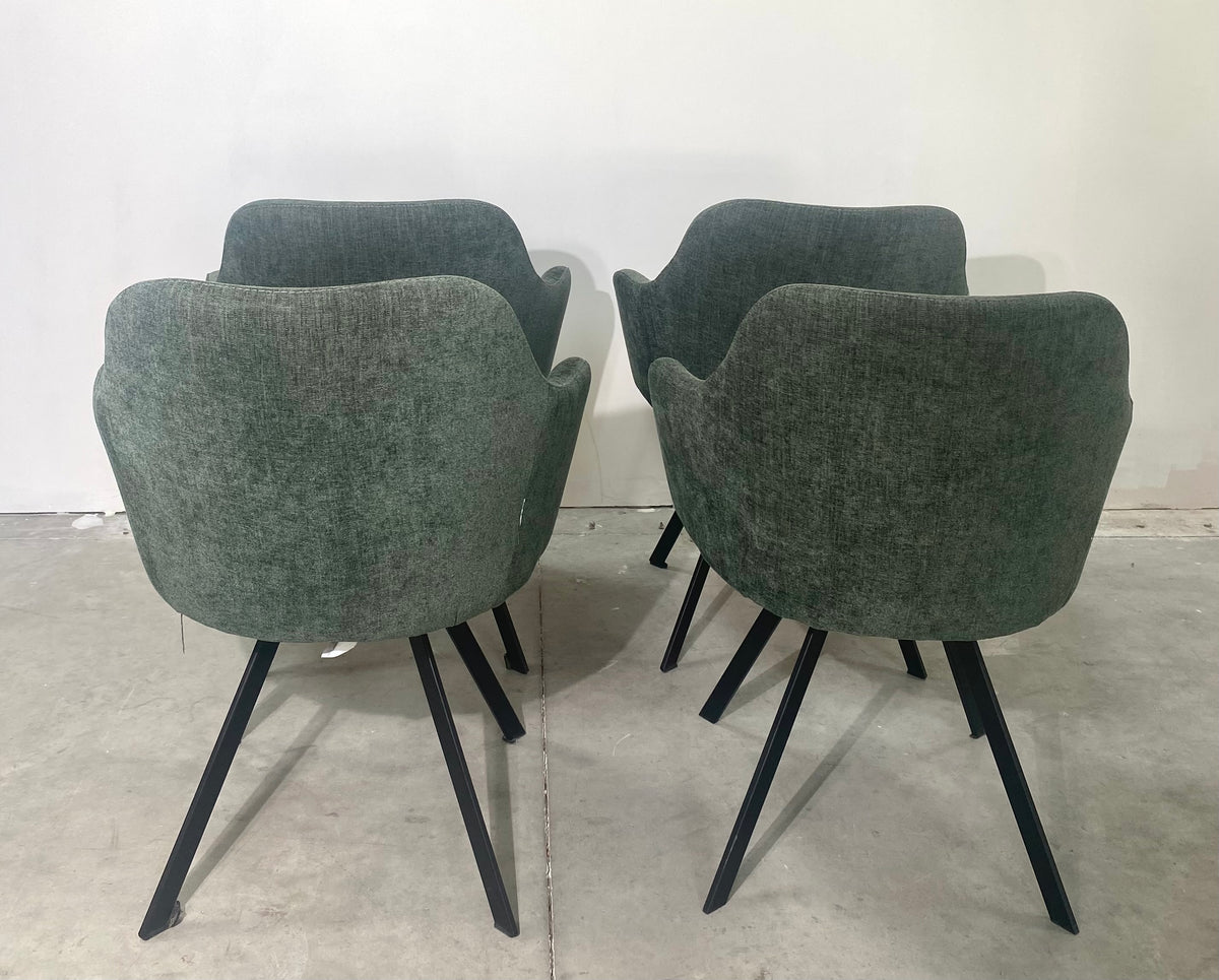 Chaise salon - Vert - Tissu