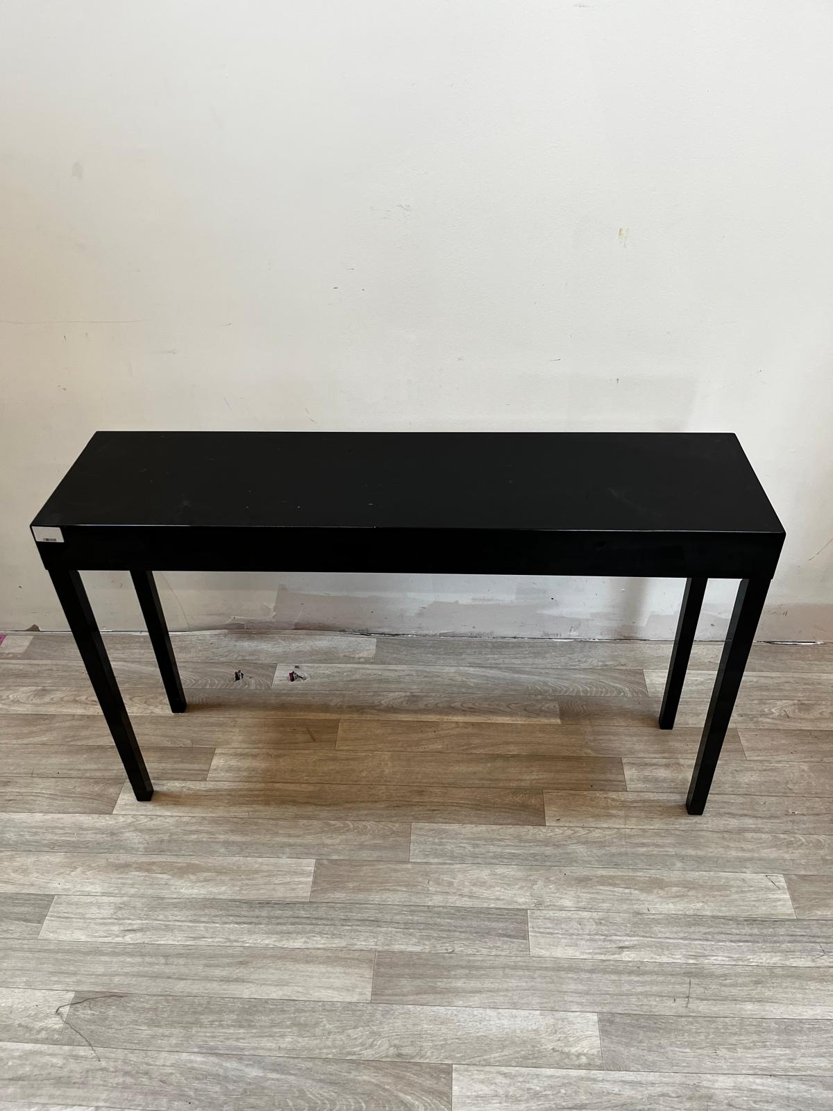 Table haute x2 - Console laquée noir