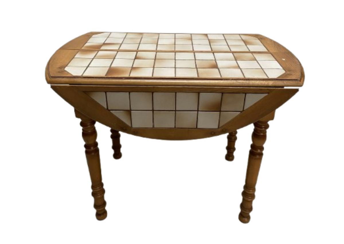 Table à manger - Rond - carrelage - pliable