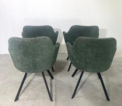 Chaise salon - Vert - Tissu