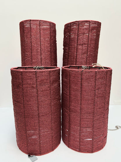 Suspension rouge perle