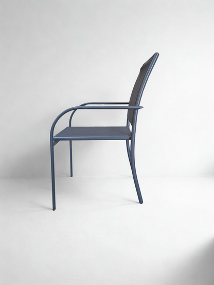 Fauteuil de jardin en aluminium gris