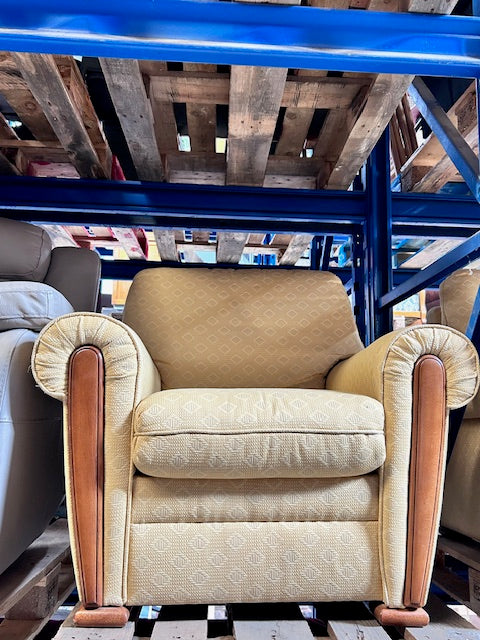 Fauteuil en tissu vintage