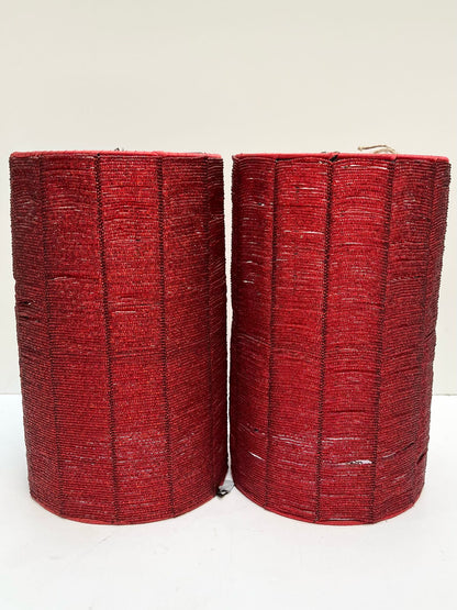 Suspension rouge perle