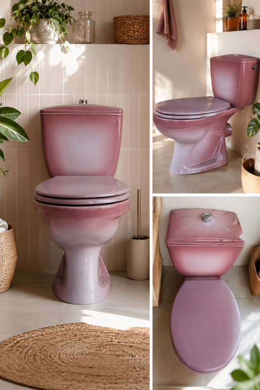 Toilettes rétro roses