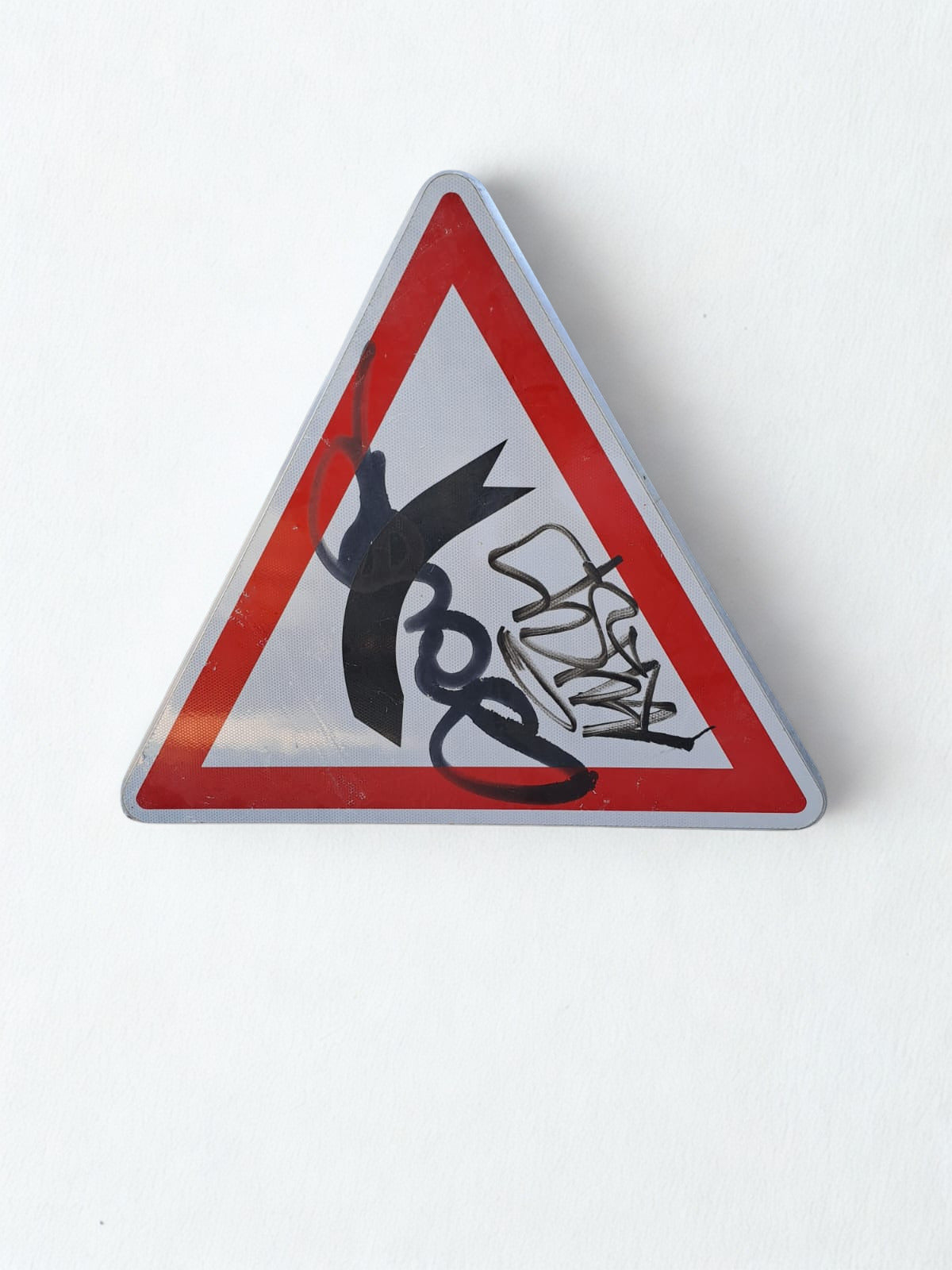 Panneau "Attention Virage"