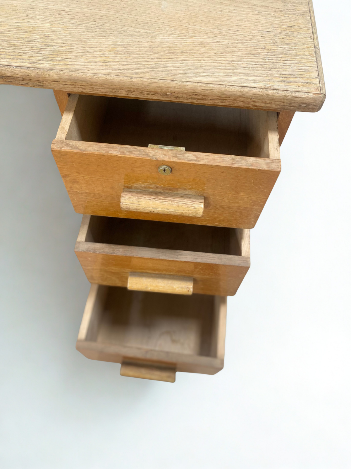 Bureau Droit - Bois - Pied fer - vert