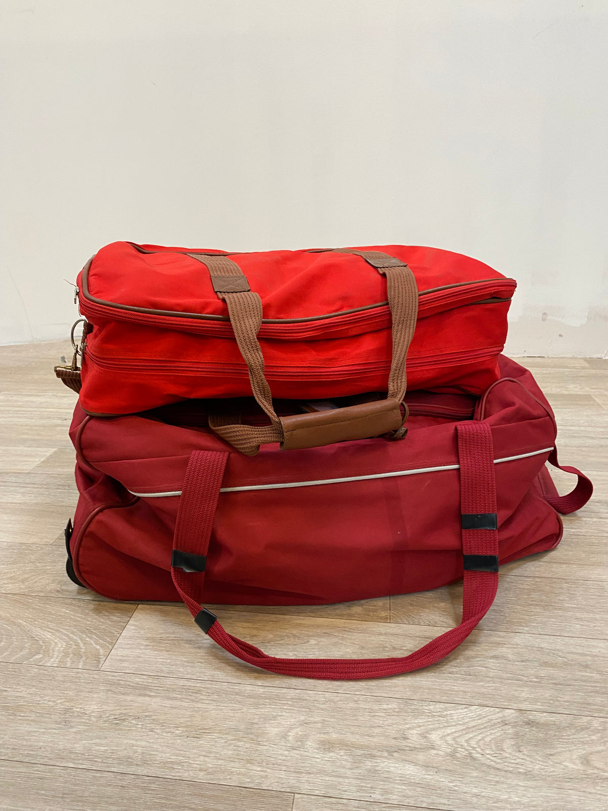 Valise - Weekend - Tissu Rouge