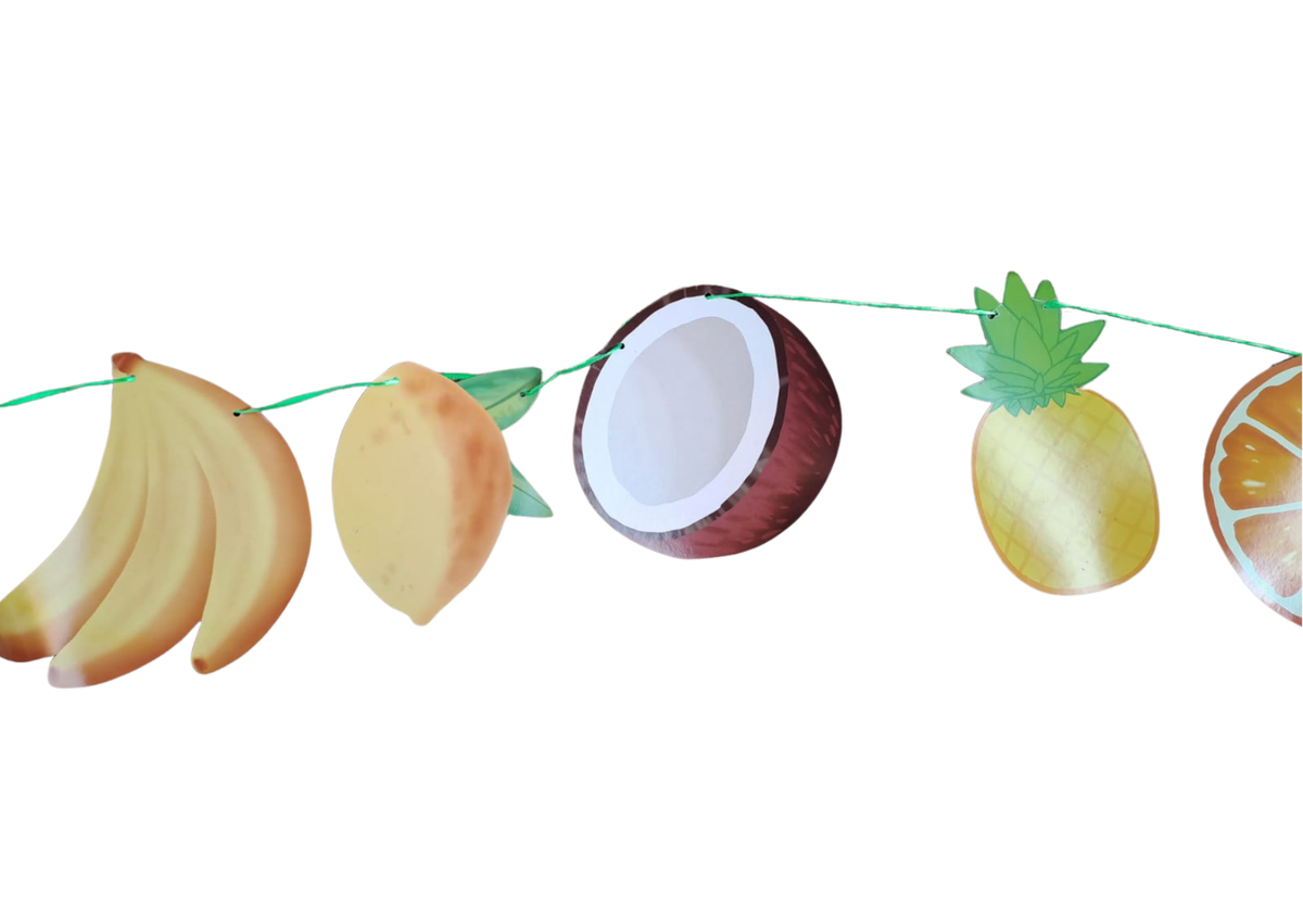 Guirlande décorative sur le thème des fruits tropicaux
