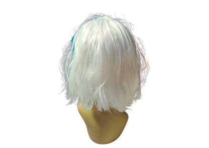 Perruque blanc et bleu