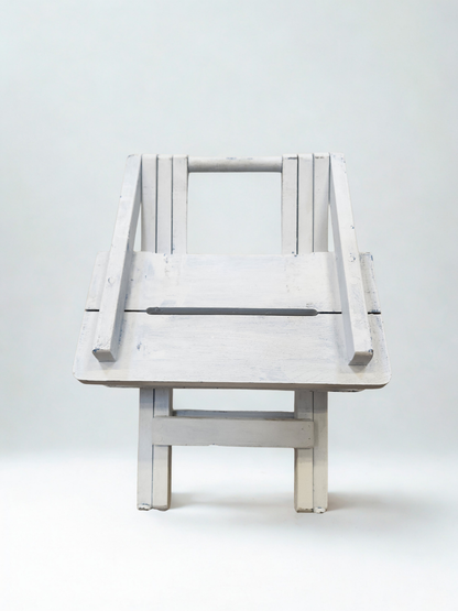 Tabouret blanc pliable