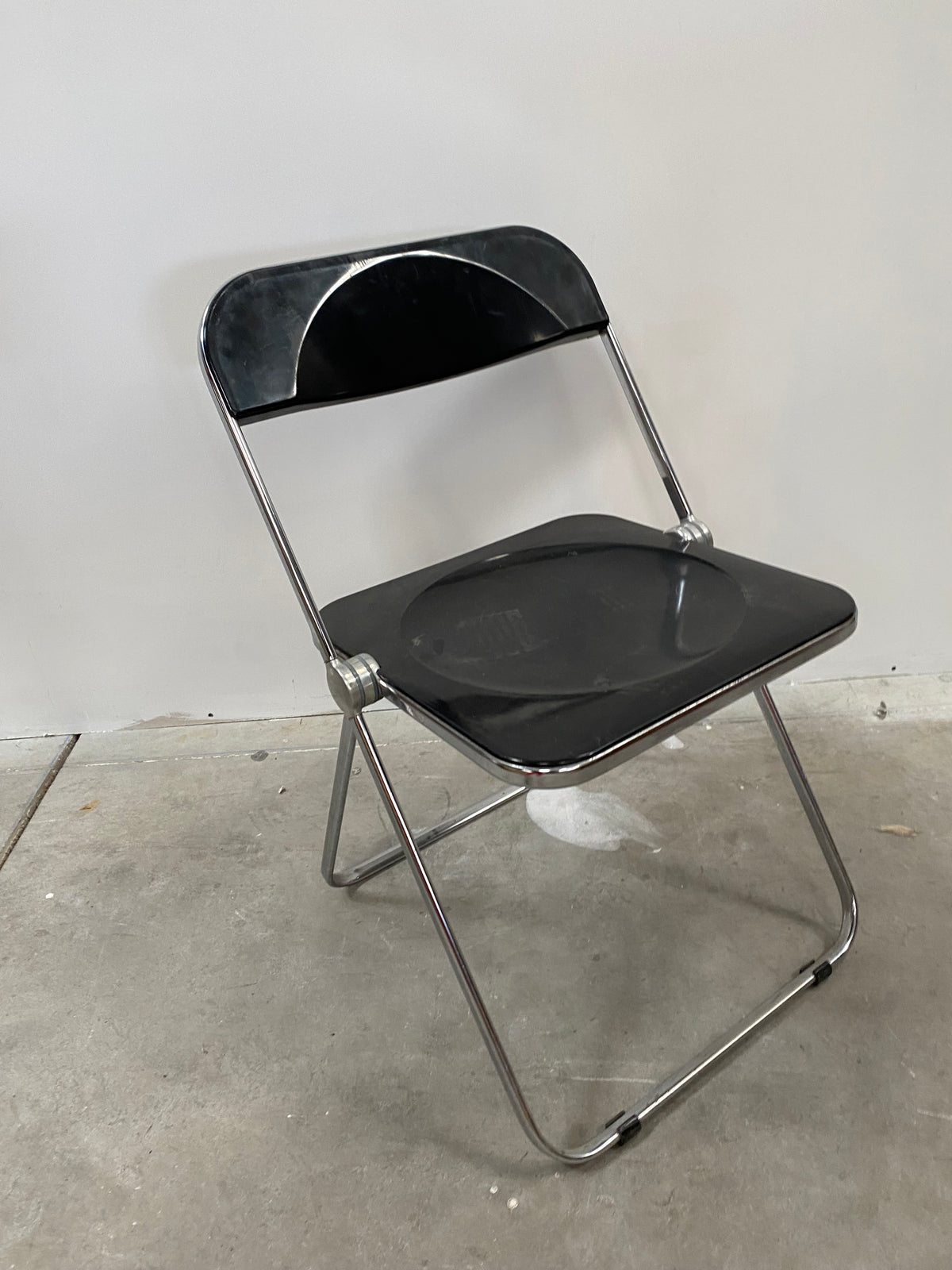 Chaise métallique d'extérieur noir