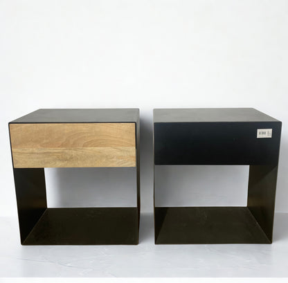 Table de chevet - Metal & Bois