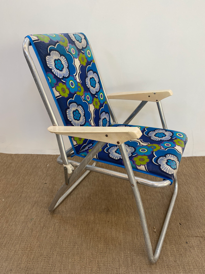 Fauteuil Pliable - Fleur Bleu