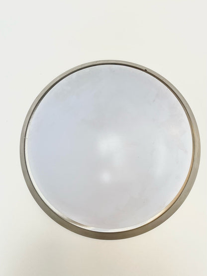Lampe murale ronde blanche et argentée
