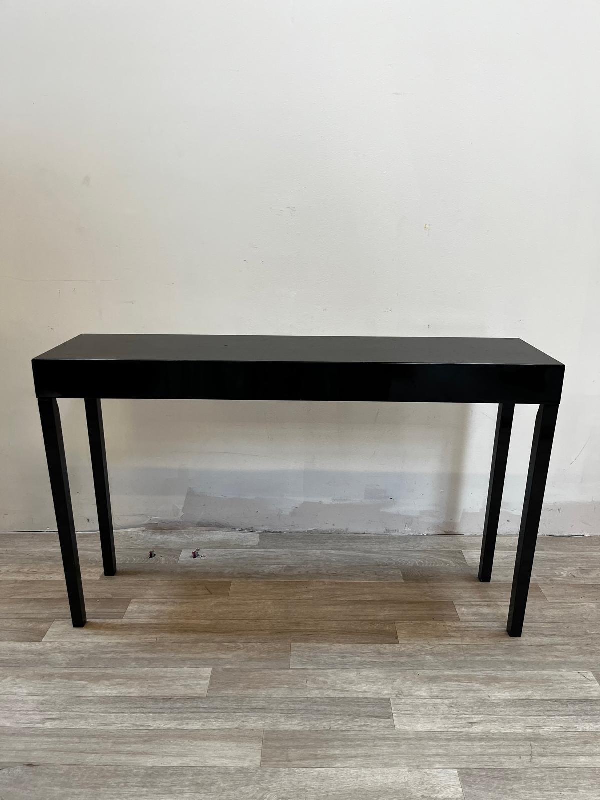 Table haute x2 - Console laquée noir