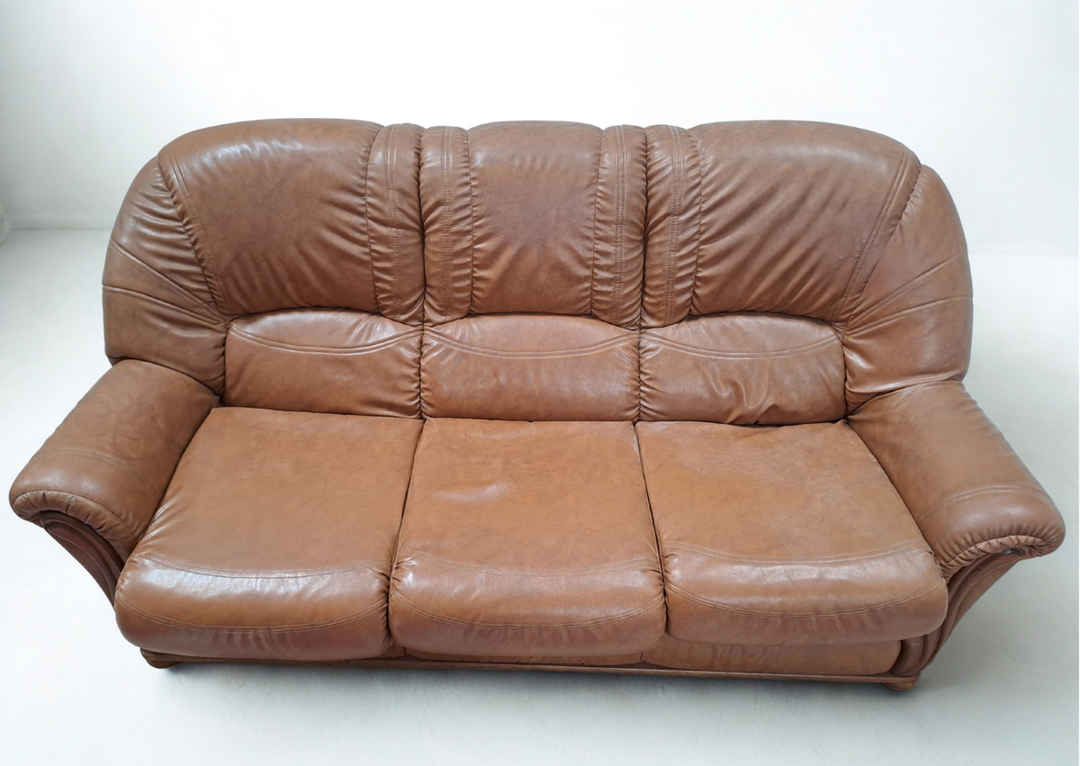 Canapé - cuir - marron
