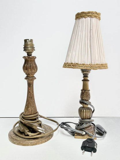 Pied de lampe doré