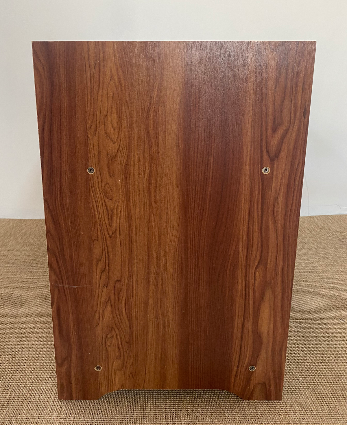 Meuble tourne-disque en bois à abattant et casier