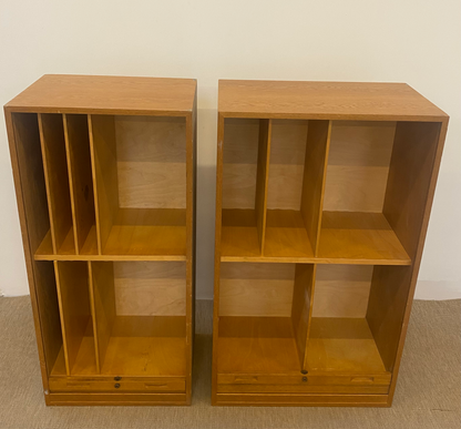 Meuble trieur en bois à casiers