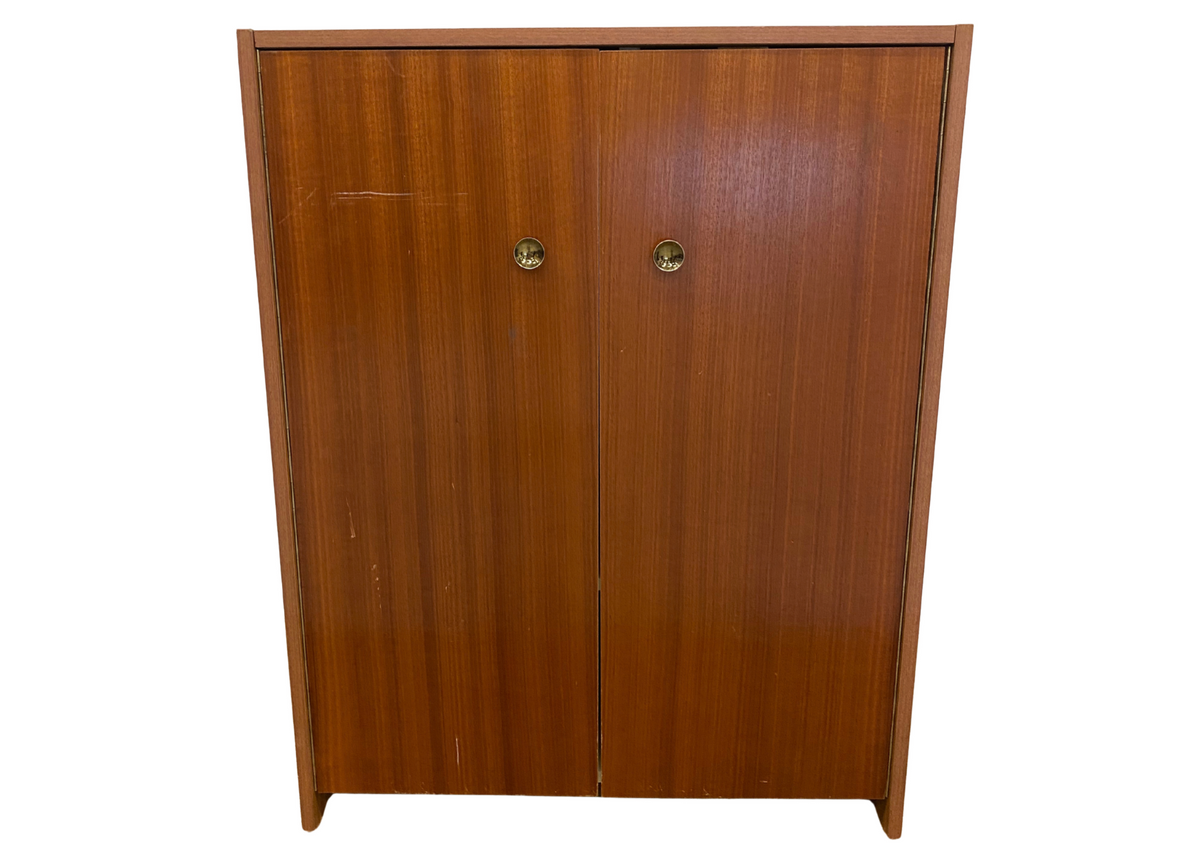 Meuble de bureau en bois à deux portes (L 70 × P 36 × H 90 cm)