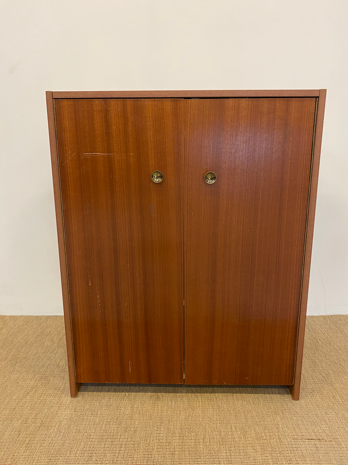 Meuble de bureau en bois à deux portes (L 70 × P 36 × H 90 cm)