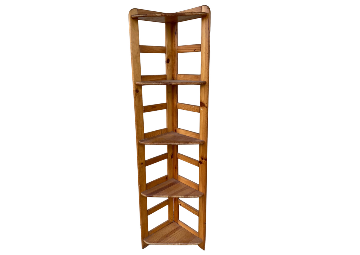 Étagère d'angle haute en bois (H 165 cm)