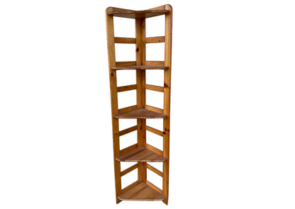 Étagère d'angle haute en bois (H 165 cm)