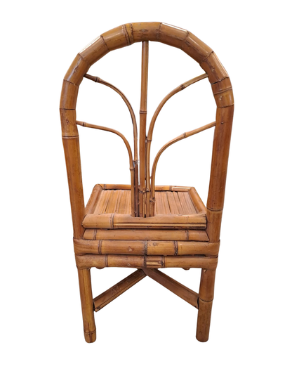 Lot de table et chaises en bambou et rotin