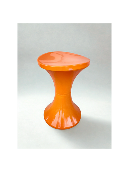 Tabouret diabolo en plastique orange