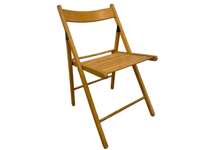 Chaise pliante en bois naturel